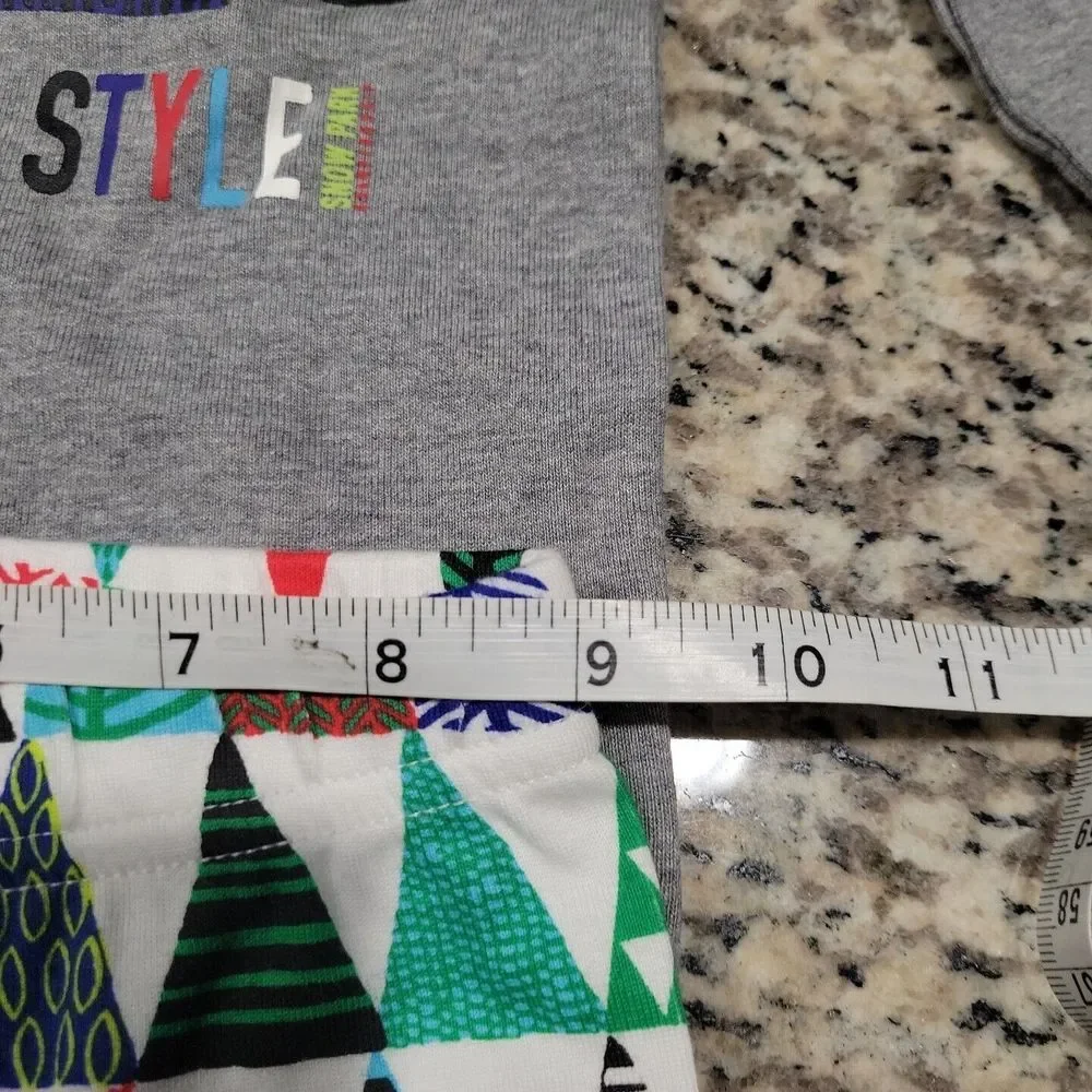 Size 4T Spotted Zebra Snowboard‎ Style Pajama Outfit